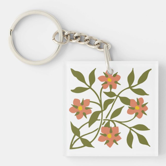 ORANGE FLOWERS KEYCHAIN (Framsidan)