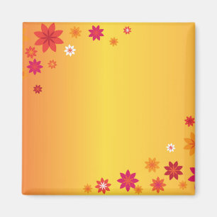 Orange Flowers Magnet