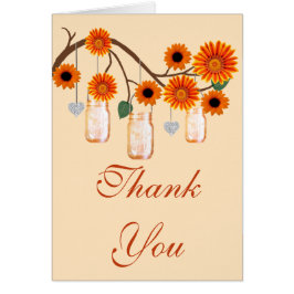 Orange Flowers Mason Burk - tackkort OBS Kort