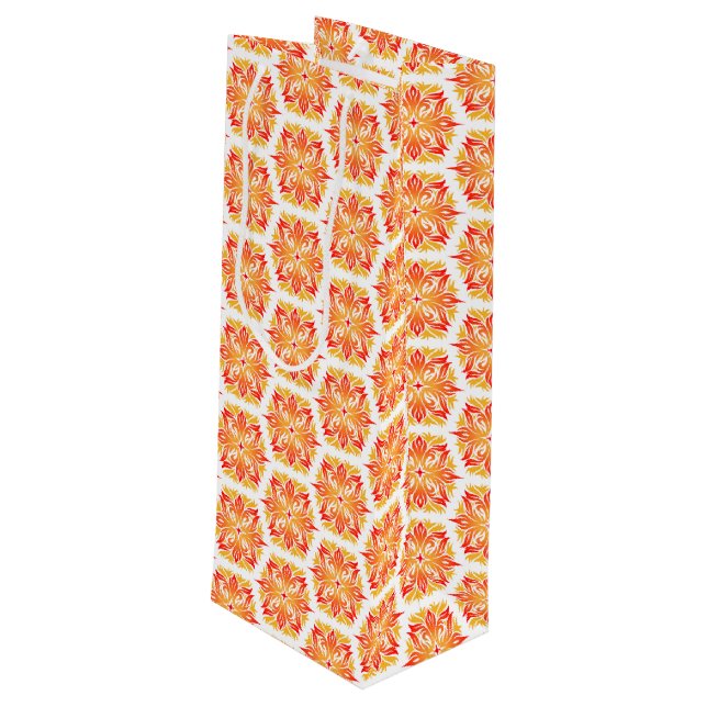 Orange Flowers, Mönster till blommor, Blommönster (Baksidan Vinklad)