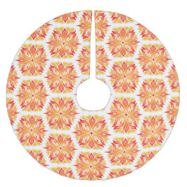 Orange Flowers, Mönster till blommor, Blommönster Julgransmatta Borstad Polyester