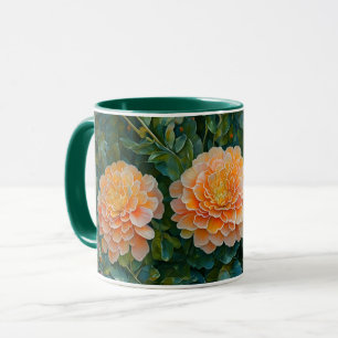 Orange Flowers Morsa Garden Art Mugg Kopp