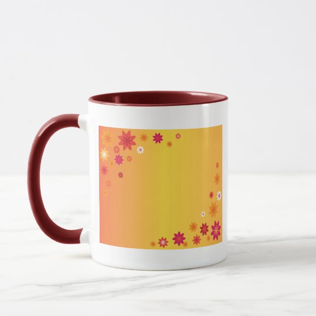 Orange Flowers Mugg (Vänster)