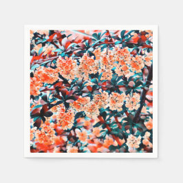 Orange Flowers Pappersservett