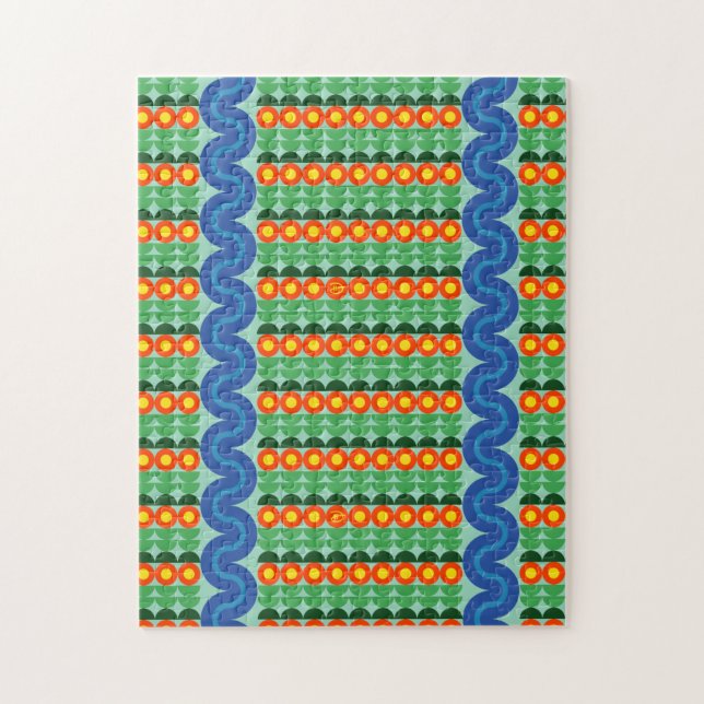 Orange Flowers - Puzzle Pussel (Vertikal)