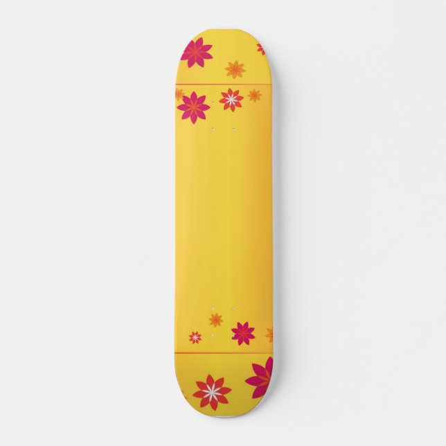 Orange Flowers Skateboard (Framsida)
