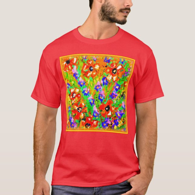 "Orange Flowers", slutmålning. Köp nu T Shirt (Framsida)
