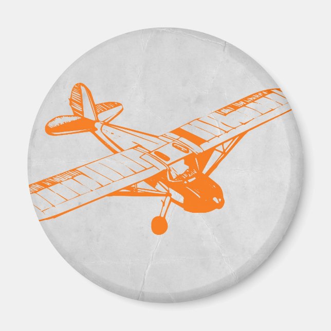Orange Flygplan Magnet (Framsidan)