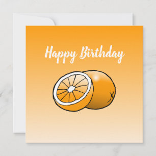 Orange Födelsedags Kort