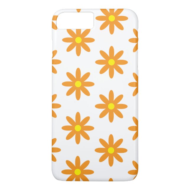 Orange fodral för blommaiPhone 7 Case-Mate iPhone Skal (Baksida)