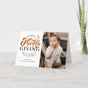 Orange Foliage Utandning Foto Happy thanksgiving Helgkort