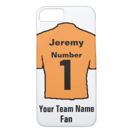 Orange Football Shirt. Anpassa namn och teamet