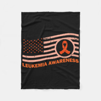 Orange för amerikanska Flagga Leukemia Awareness R Fleecefilt