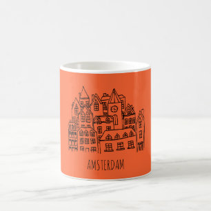 Orange för Amsterdam nederländsk Holland Kaffemugg