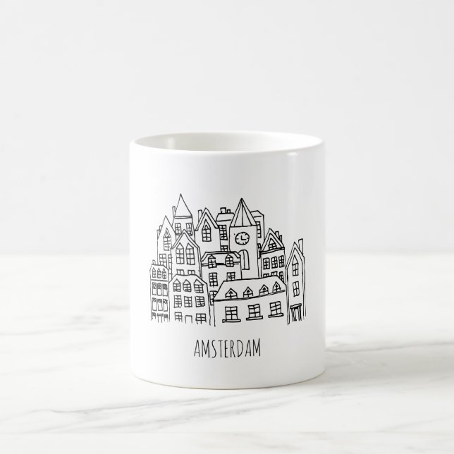 Orange för Amsterdam nederländsk Holland Kaffemugg (Center)