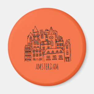 Orange för Amsterdam nederländsk Holland Magnet