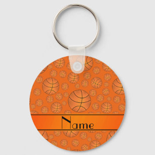 Orange för anpassade namn roligt- för basketbollar nyckelring