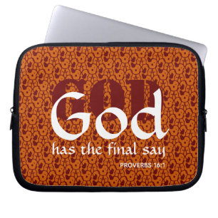 Orange för anpassningsbar inspiration Scripture GO Laptop Fodral