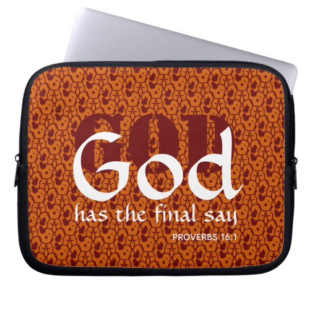 Orange för anpassningsbar inspiration Scripture GO Laptop Fodral (Framsidan)