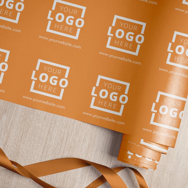 Orange för anpassningsbar Promoted Business Logoty Presentpapper (Skapare uppladdad)