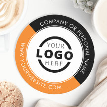 Orange för anpassningsbar Promoted Business Logoty