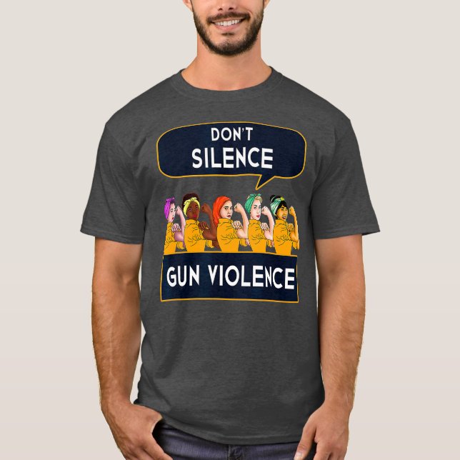 Orange för antigun Violence Control Design Rosie T Shirt (Framsida)