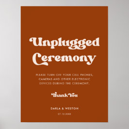 orange för återbränd snyggt ej ansluten ceremoni poster