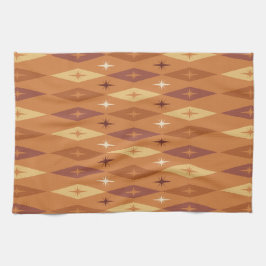 Orange för atomstjärnor 1950 kökshandduk