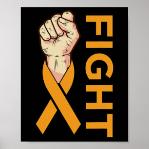 Orange för att bekämpa leukemi - cancer poster