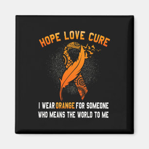 Orange för att öka medvetenheten om cancer Ribbon Magnet