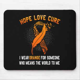 Orange för att öka medvetenheten om cancer Ribbon Musmatta