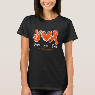 Orange för att öka medvetenheten om Kärlek Leukemi T Shirt