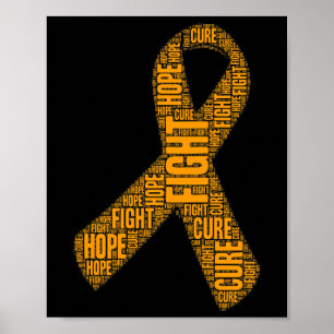 Orange för att öka medvetenheten om leukemi (Leuke Poster