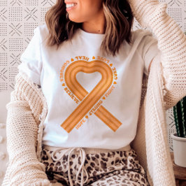 Orange för att öka medvetenheten om Leukemi Ribbon T Shirt