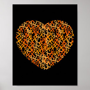 Orange för att öka medvetenheten poster