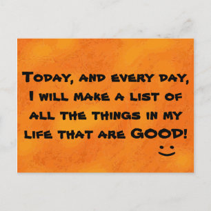 Orange för att skriva ut citattecken i Cute Motiva Vykort