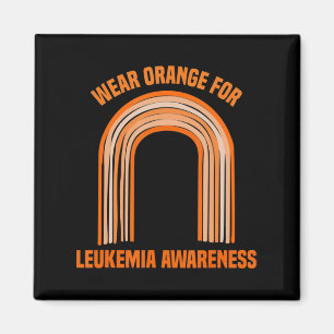 Orange för bära av Leukemi - medvetandegrad Leukem Magnet