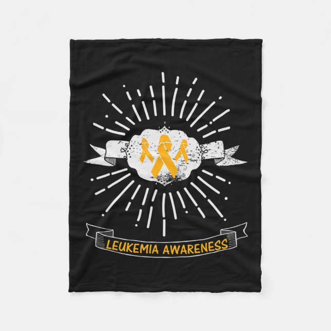 Orange för Bära av medvetenhet Ribbon Graphic Fleecefilt (Framsidan)