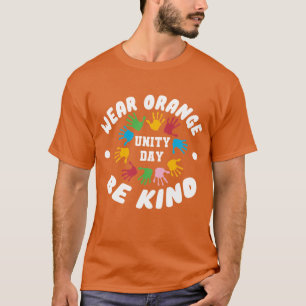 orange för bära på enhetsdagen är vänlig t shirt