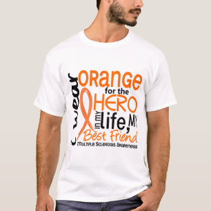 Orange för bästa vänms för hjälte 2 tee