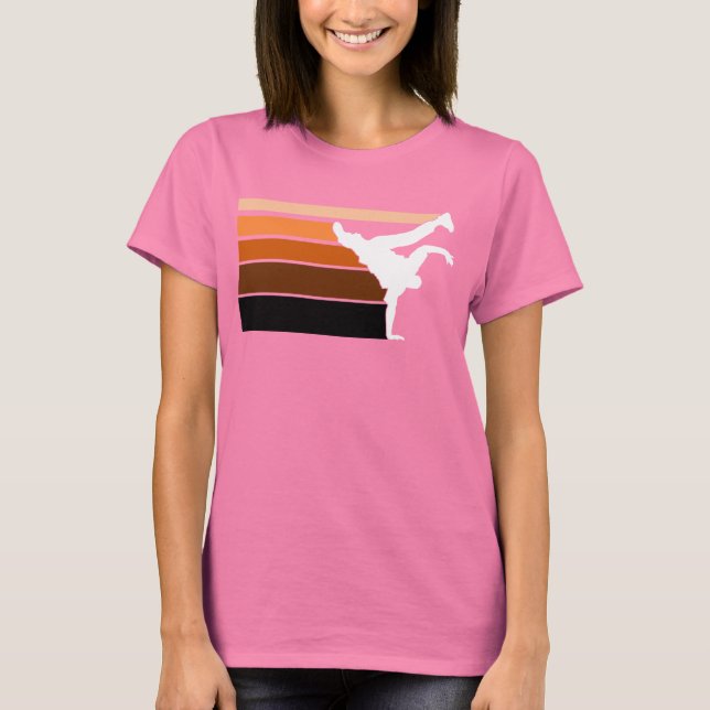 Orange för BBOY-övertoning T-shirt (Framsida)