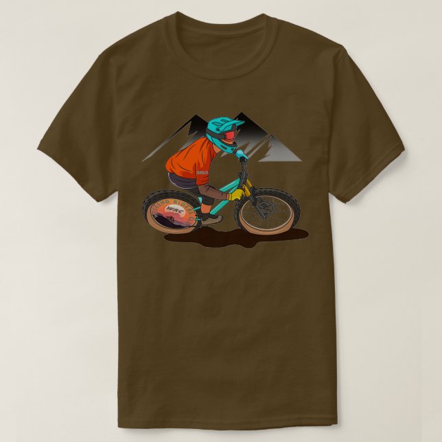 Orange för bergscykel t shirt (Design framsida)