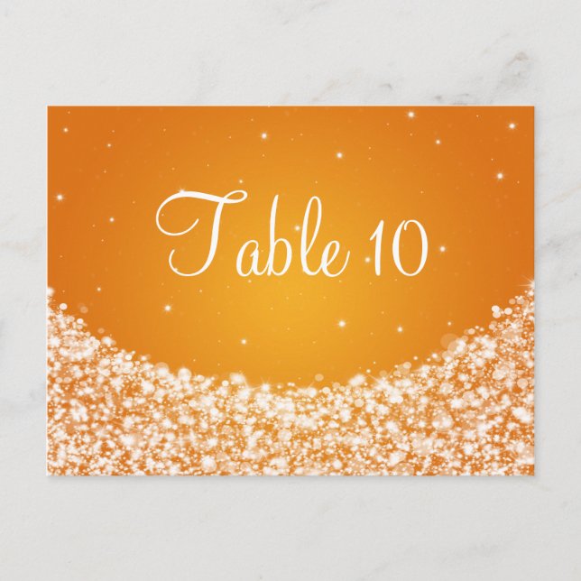 Orange för Bordsnummer Star Gnistra elegant (Framsida)
