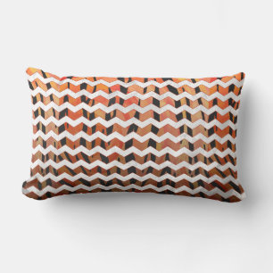 Orange för Chevron Tiger-Hett och svart utskrift Lumbarkudde