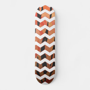 Orange för Chevron Tiger-Hett och svart utskrift Skateboard Bräda 21,5 Cm