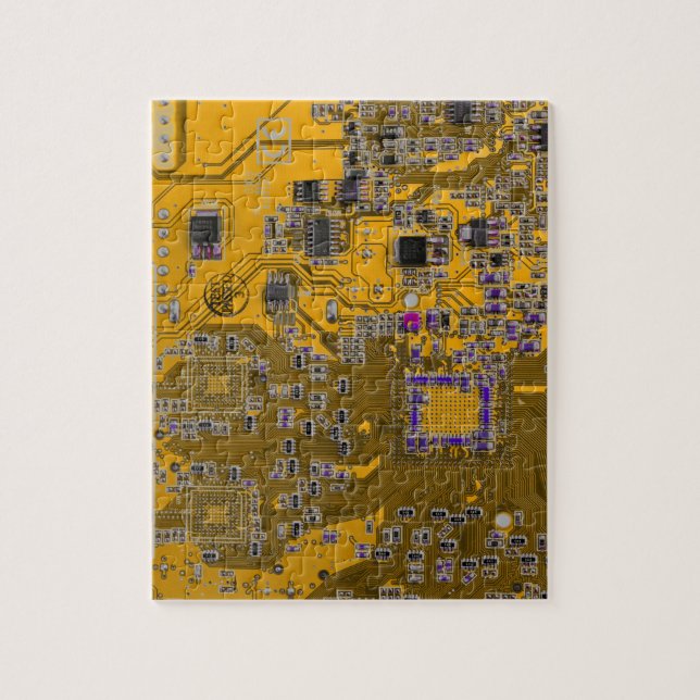 Orange för Computer Geek Circuit Board Light Pussel (Vertikal)