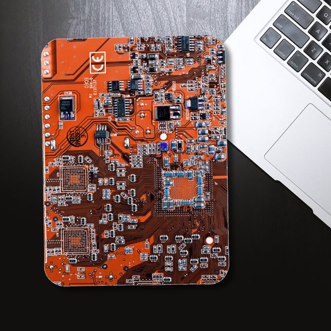 Orange för Computer Geek Circuit Board Magnet (Skapare uppladdad)