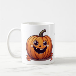 Orange för CustomCutest Pumpkin Tecknad Halloween Kaffemugg