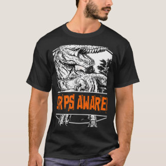 Orange för Dinosaur-medvetenhet om RSD CRPS-menyfl T Shirt