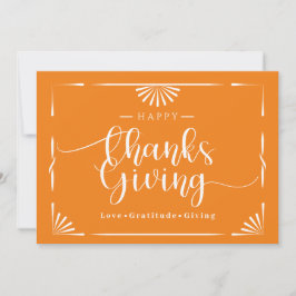 Orange för Elegant av thanksgiving Chic Julkort
